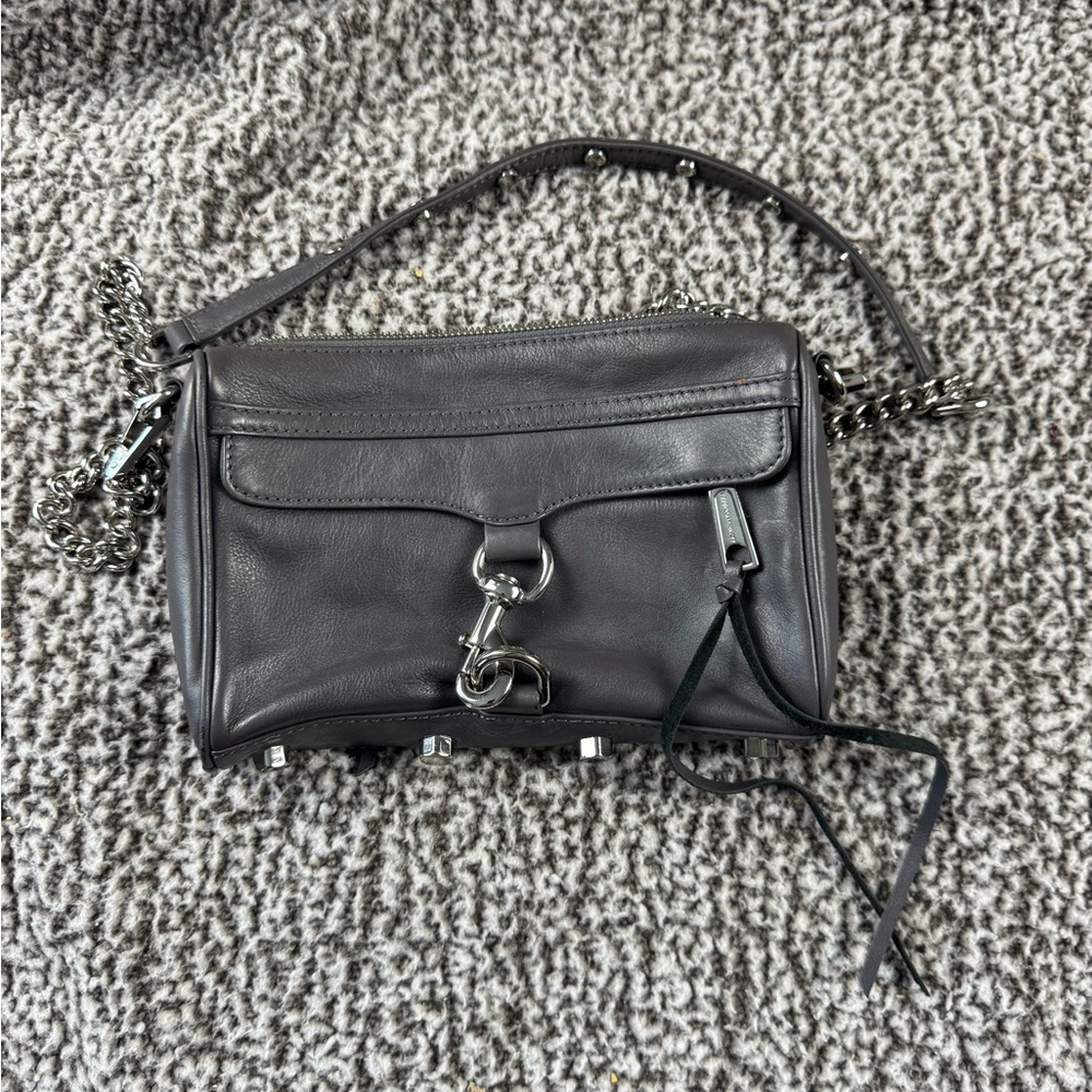 Rebecca Minkoff Dark Gray Leather Crossbody Bag